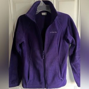Columbia purple fleece zippered jacket. Size small